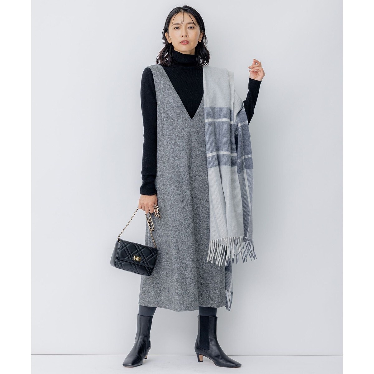 シルクネップツイード ジャンパースカート | 23区(23KU) | マルイ