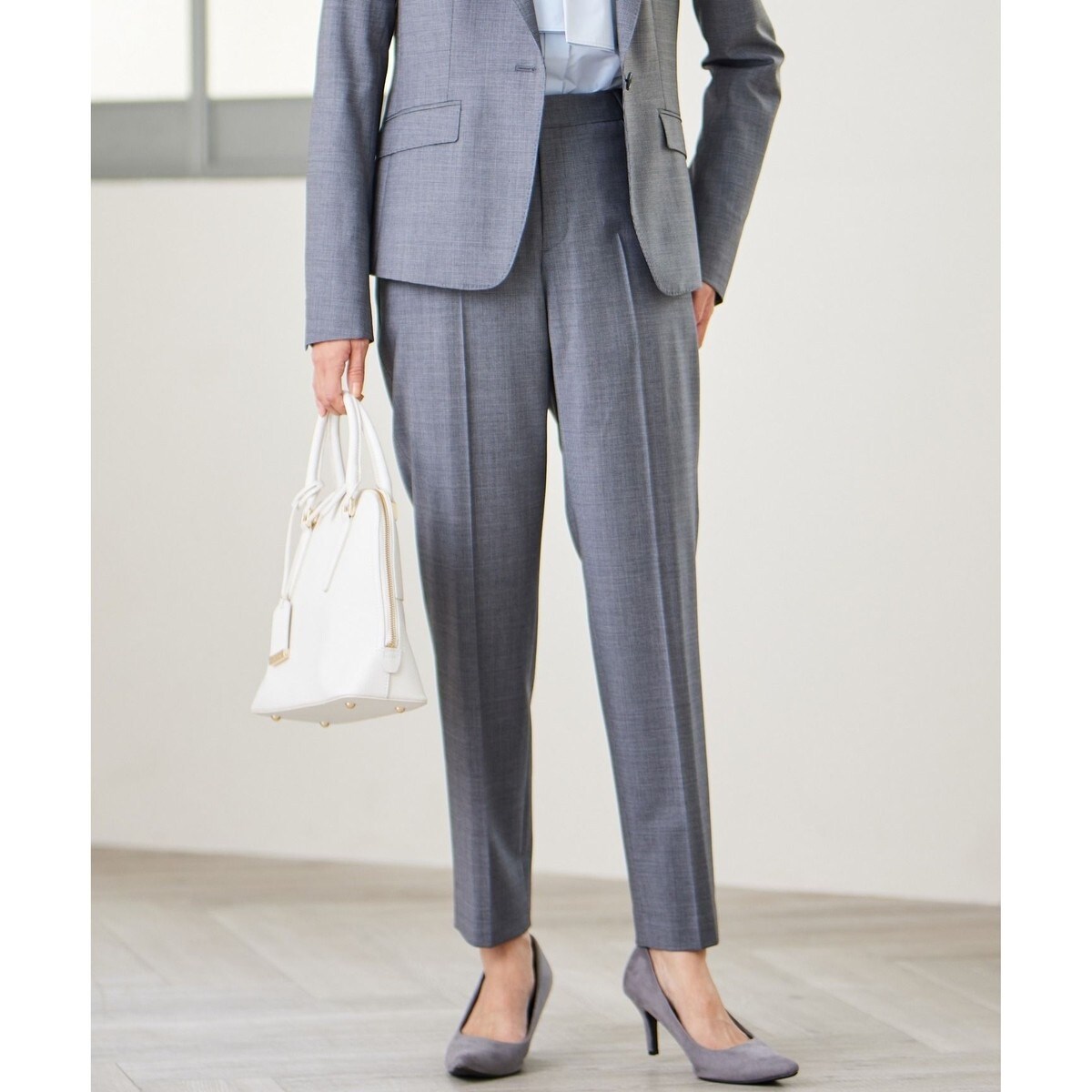 【セットアップ対応】ラフィーネウール テーパードパンツ