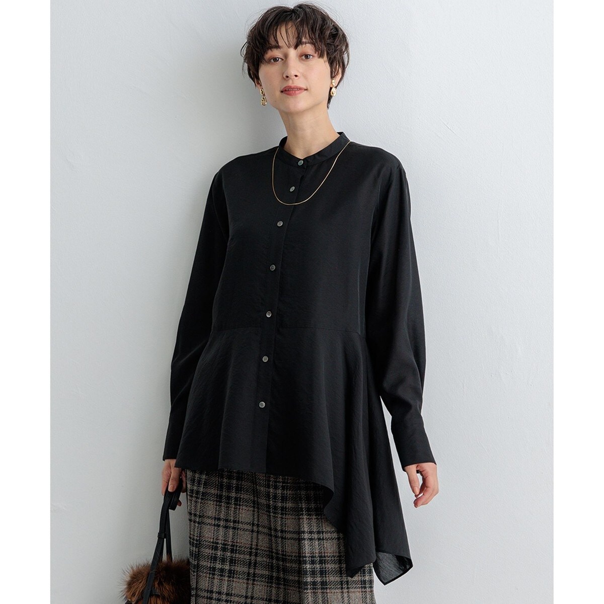 23区　CANCLINI ブザム デザイン ブラウス  44　極美品 Oggi4月号掲載/洗える】CANCLINI デザインスリーブ ブラウス