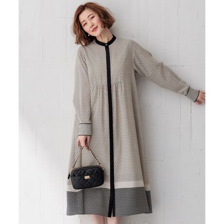 洗える】ジオメトリックパネルプリント ワンピース | 23区(23KU  