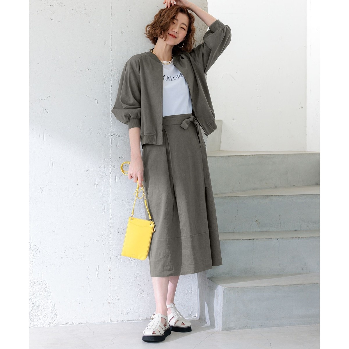 CLASSY.6月号掲載/洗える】リネンレーヨンストレッチ ブルゾン | 23区