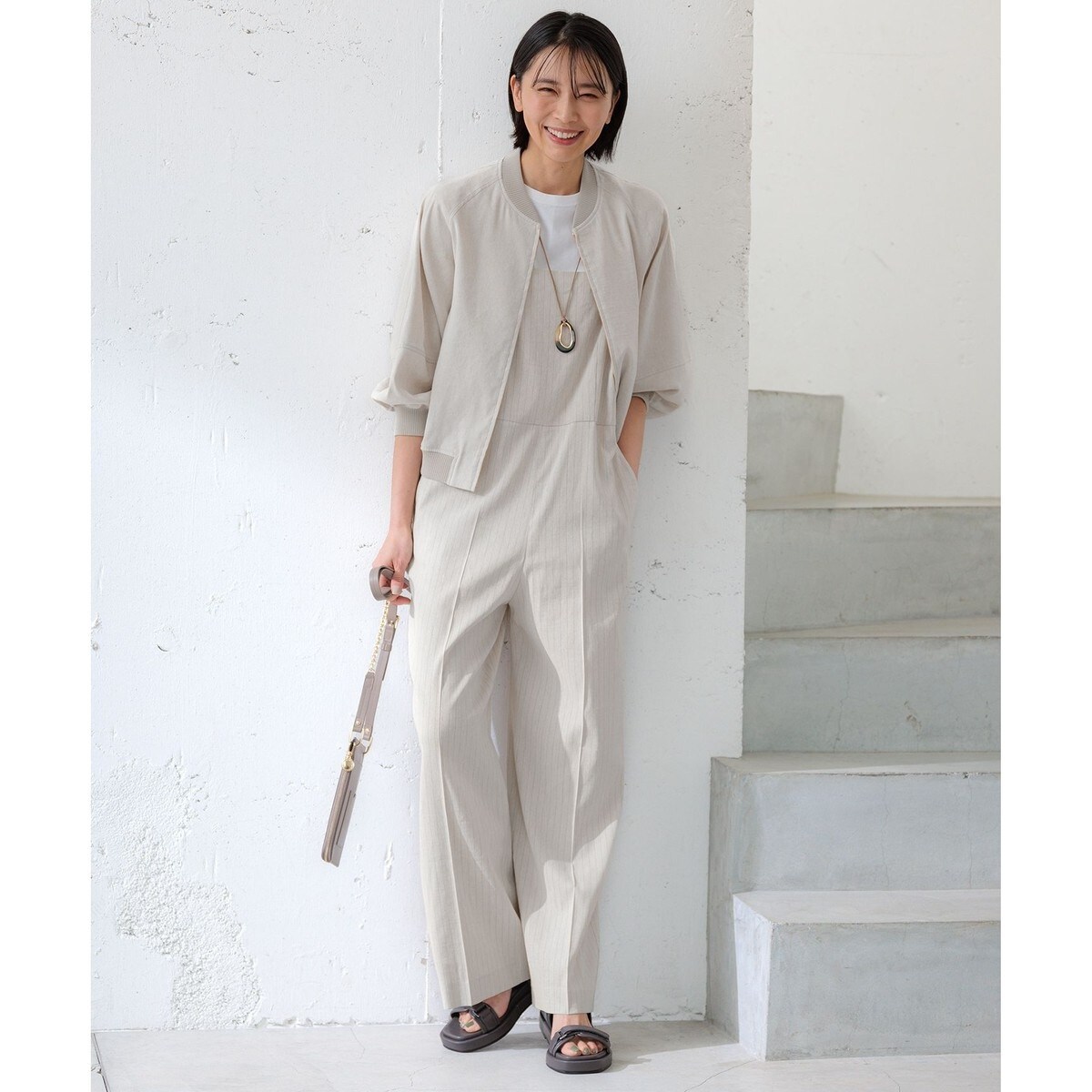 CLASSY.6月号掲載/洗える】リネンレーヨンストレッチ ブルゾン | 23区