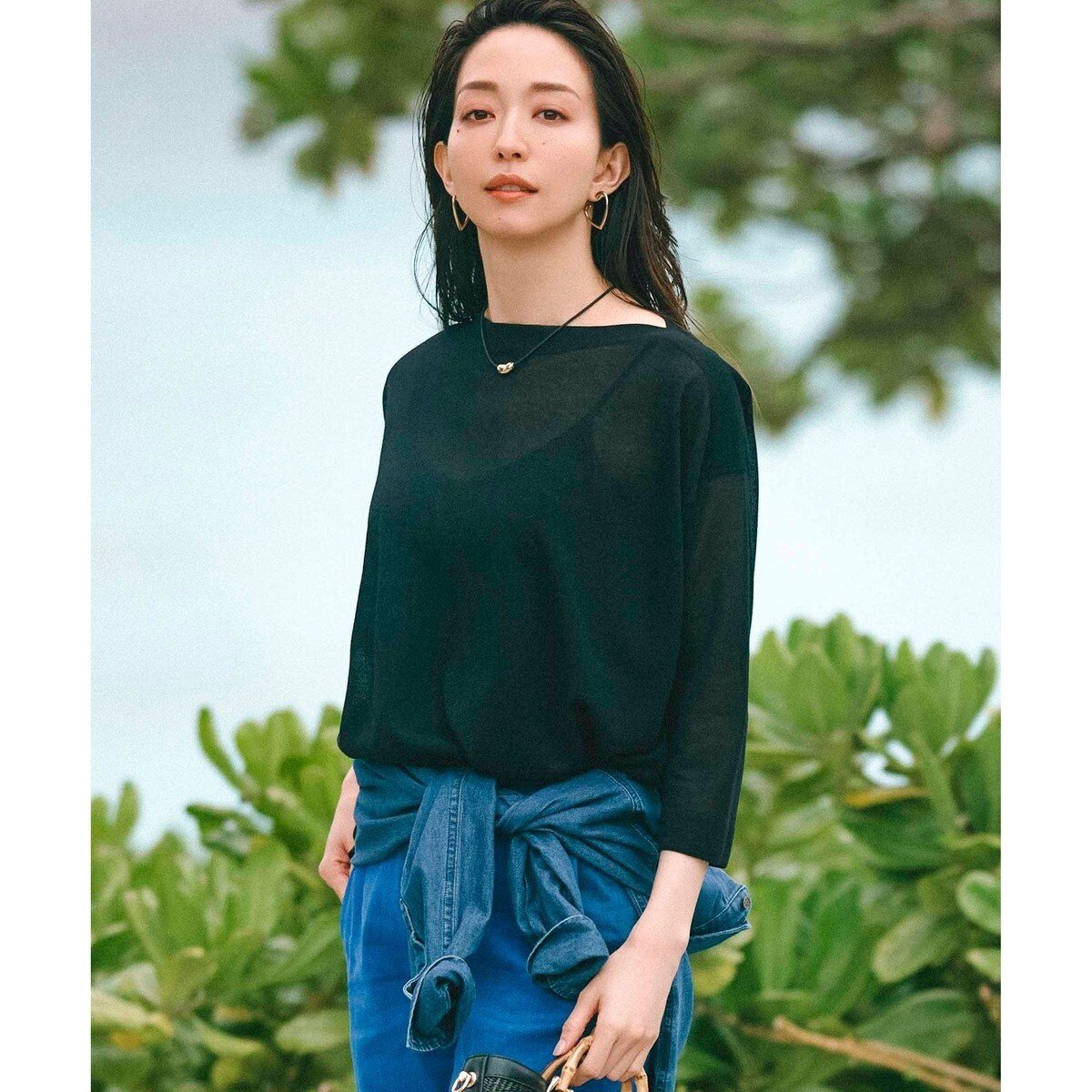 23区　シャイニーシアー リブ ニット 洗える】シャイニーシアー リブ ニット / 23区 | ファッション