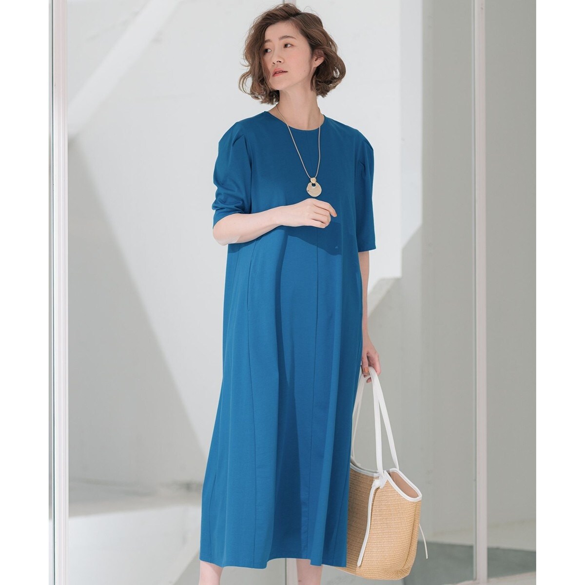 専用【洗える】ALBINIコーコラン タックスリーブ ワンピース 洗える】ALBINIコーコラン タックスリーブ ワンピース / 23区