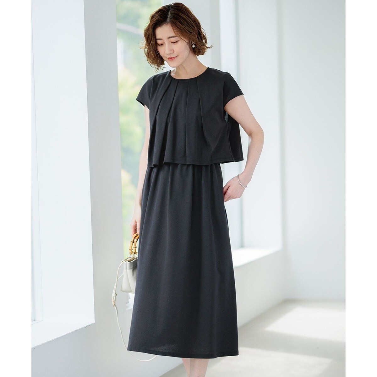 撥水加工/洗える】キューティクルストレッチツイル イレギュラー