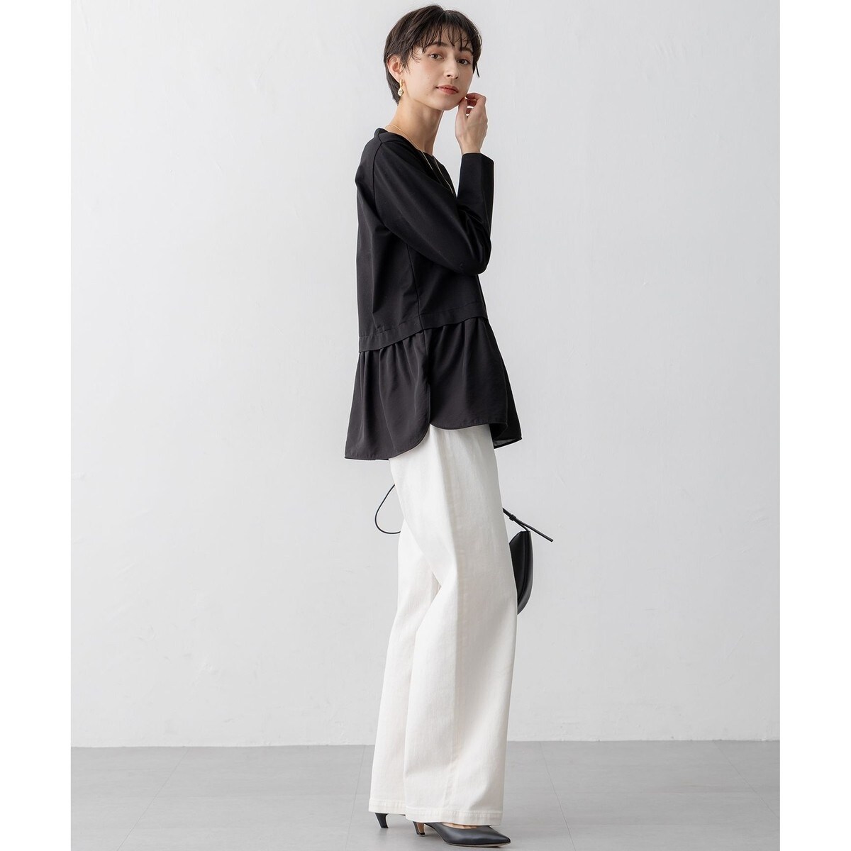 Oggi掲載23区DENIM ストレッチ ワイドパンツ 23区｜【見上愛さん着用/VERY12月号掲載/洗える】23区DENIM ストレッチ