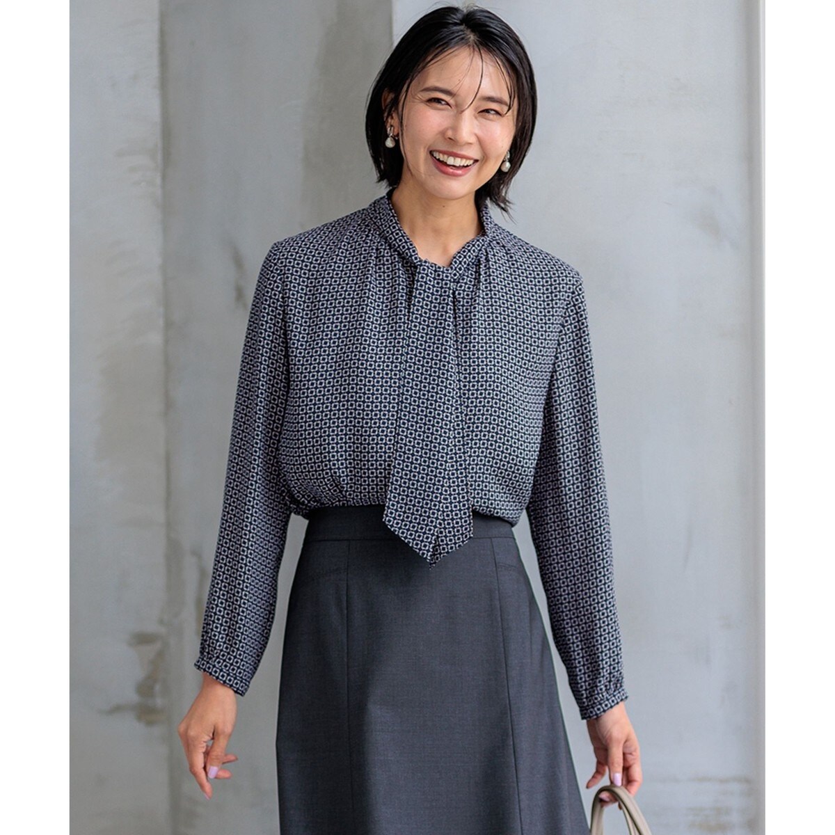 タグ付き⭐️23区 23ss【洗える】ボタニカルプリント スキッパー ブラウスM 洗える】ボタニカルプリント スキッパー ブラウス | 23区(23KU