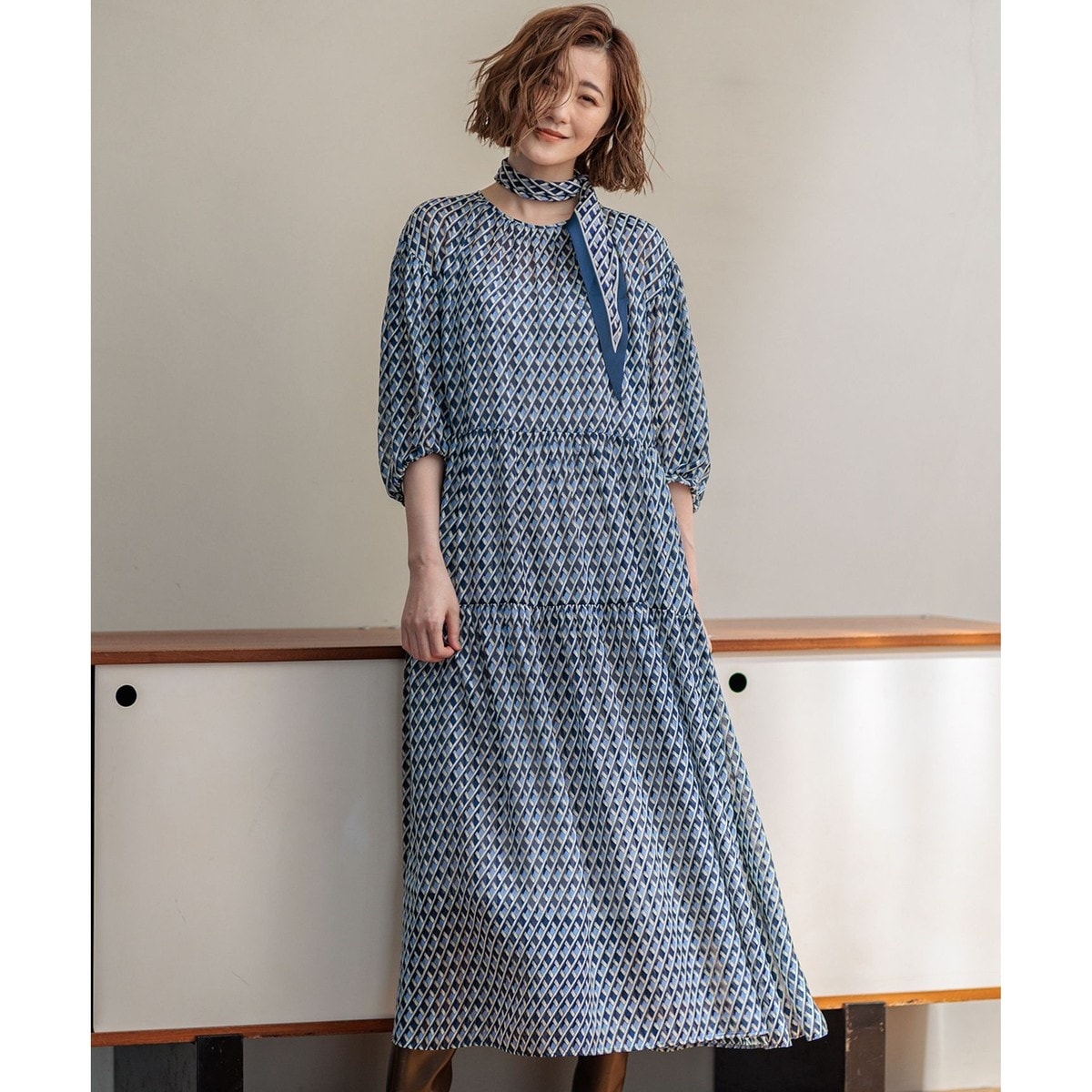 洗える】Ratti コラージュプリント ワンピース | 23区(23KU) | マルイ