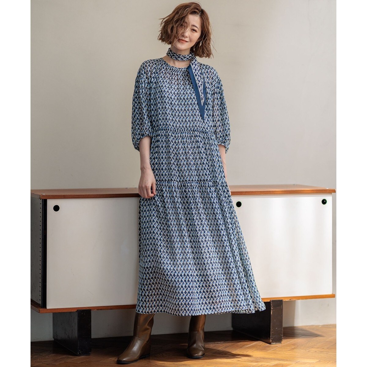 洗える】Ratti コラージュプリント ワンピース | 23区(23KU) | マルイ