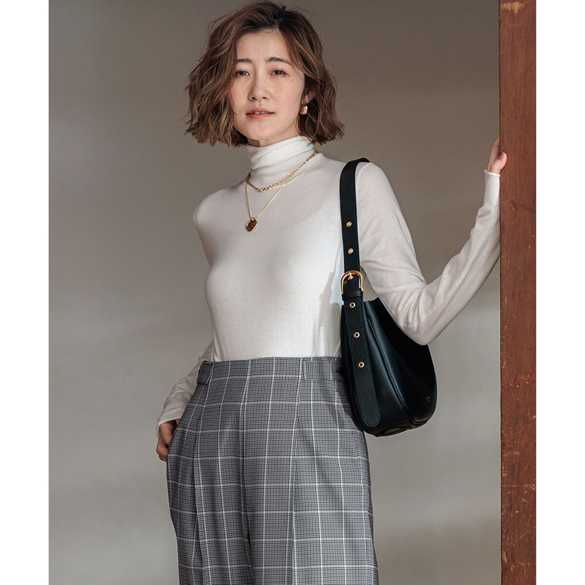 Oggi1月号/CLASSY.11月号掲載】スムージーコットン タートルネック