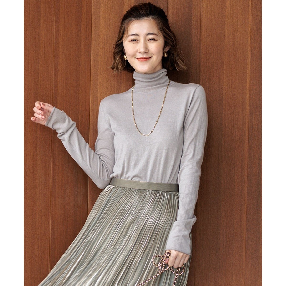 Oggi1月号/CLASSY.11月号掲載】スムージーコットン タートルネック