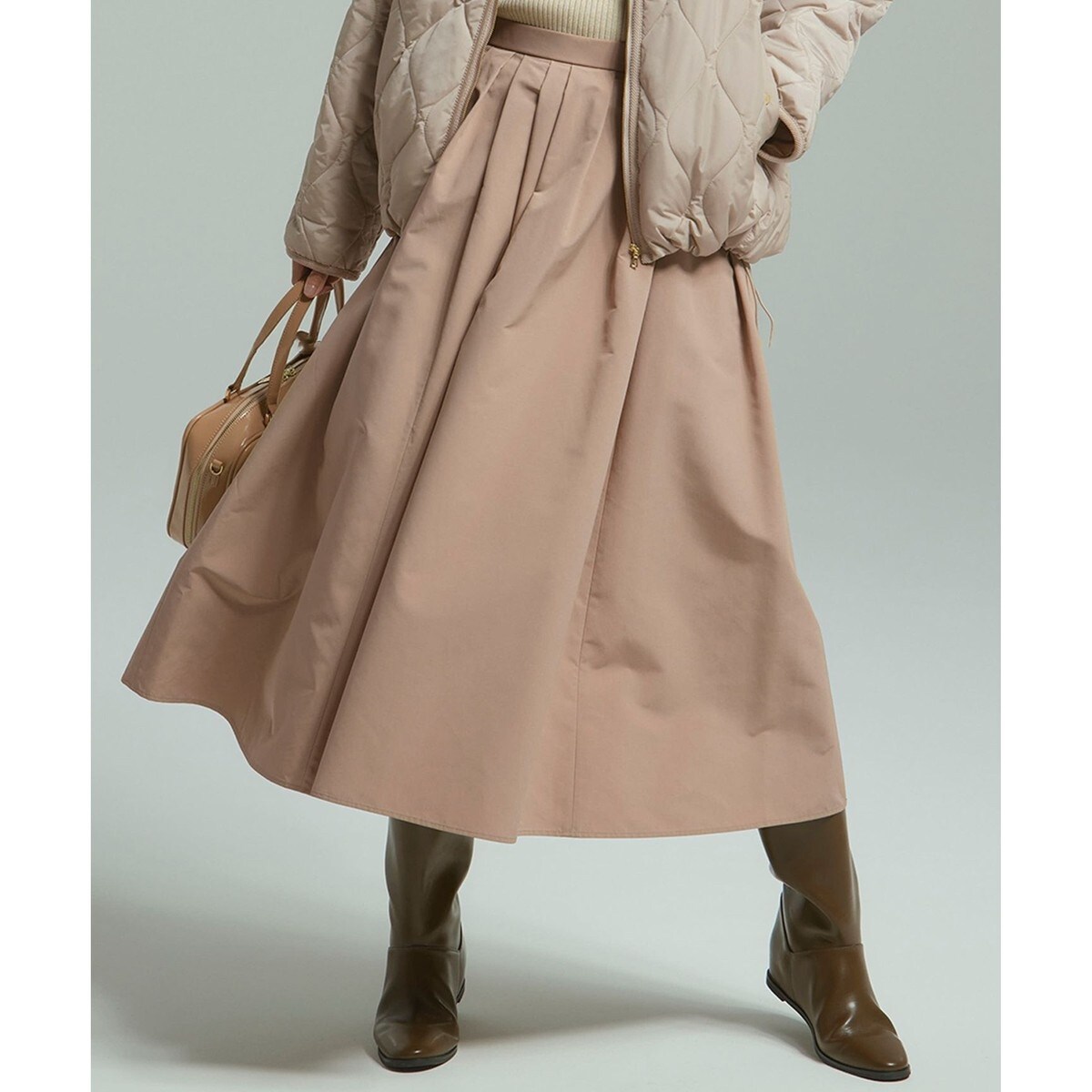 ✨極美品✨23区 【撥水加工/洗える】ハイマルチタフタ タックスカート 38 撥水加工/洗える】ハイマルチタフタ タックスカート | 23区(23KU