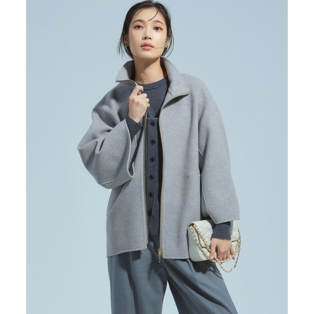 【23区】ウールリバー スタンドカラーコート¥49,500 完売品‼️ ウールリバー スタンドカラーコート | 23区(23KU) | マルイウェブチャネル