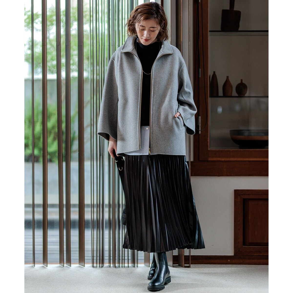 ウールリバー スタンドカラーコート | 23区(23KU) | マルイウェブチャネル