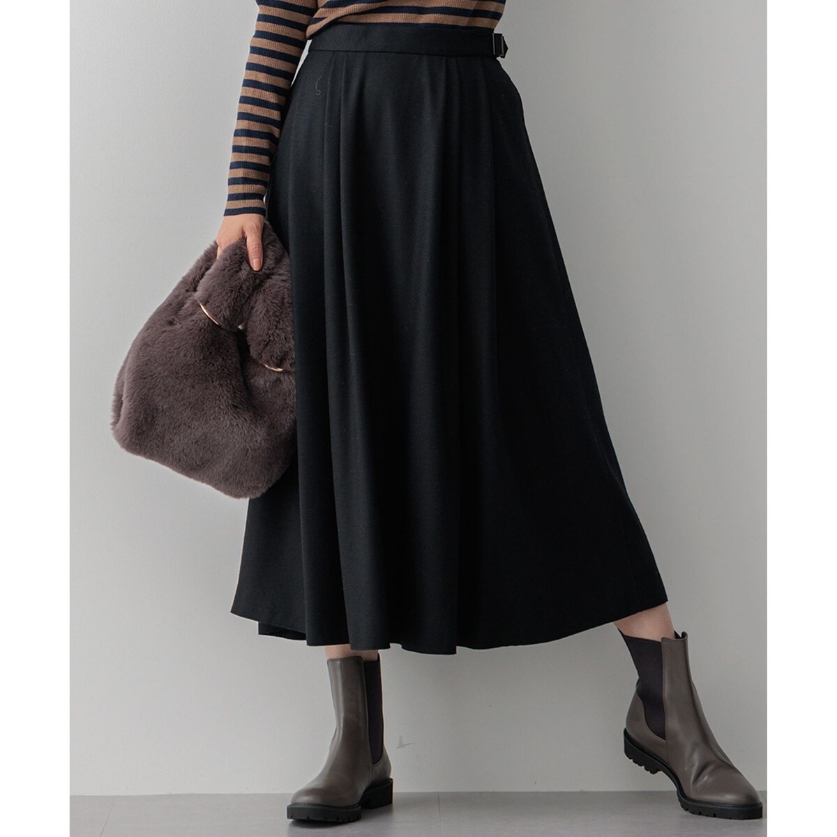 洗える】ウールミルドジャージー タック スカート | 23区(23KU