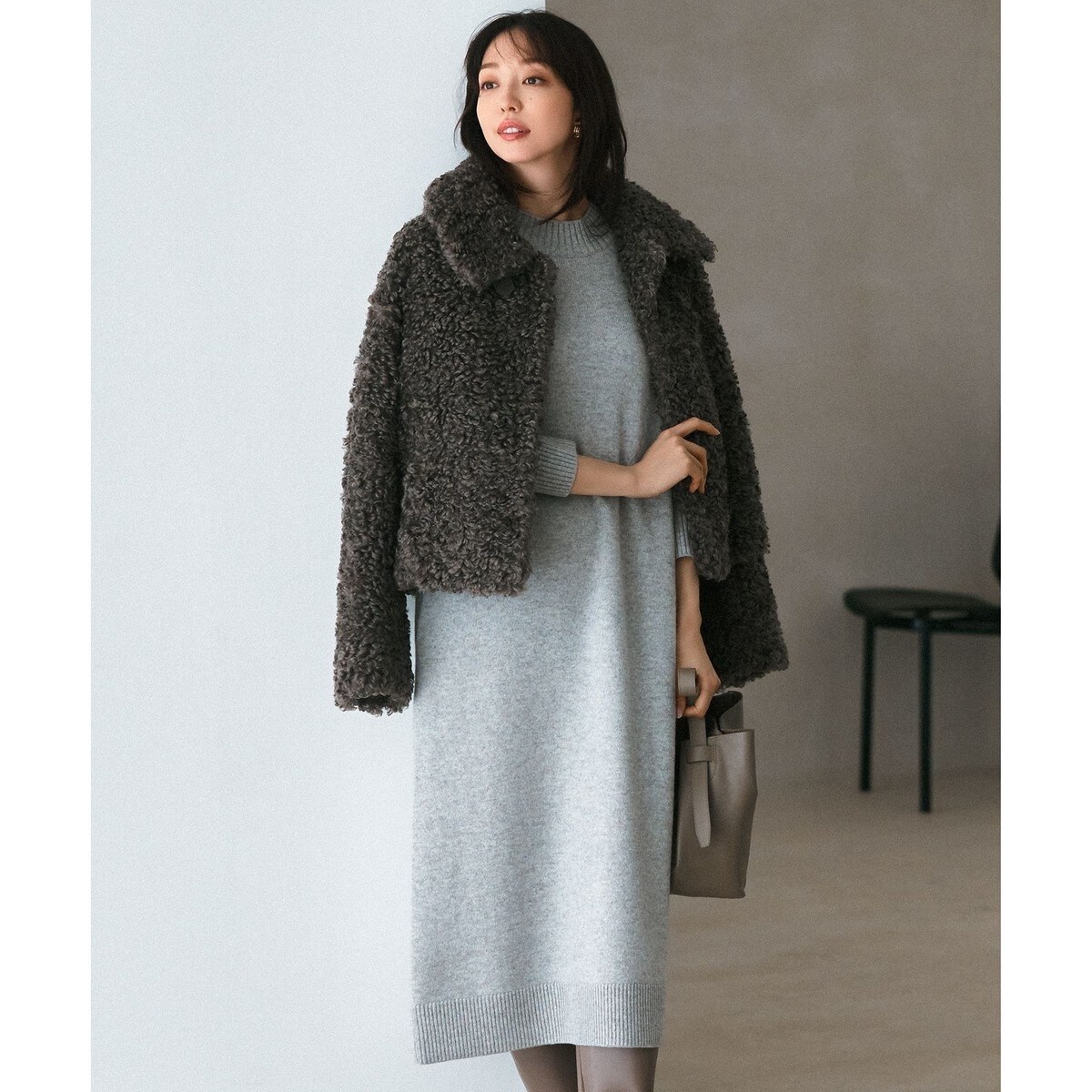 洗える】ヴィスコースストレッチ エンブロイダリー ワンピース | 23区