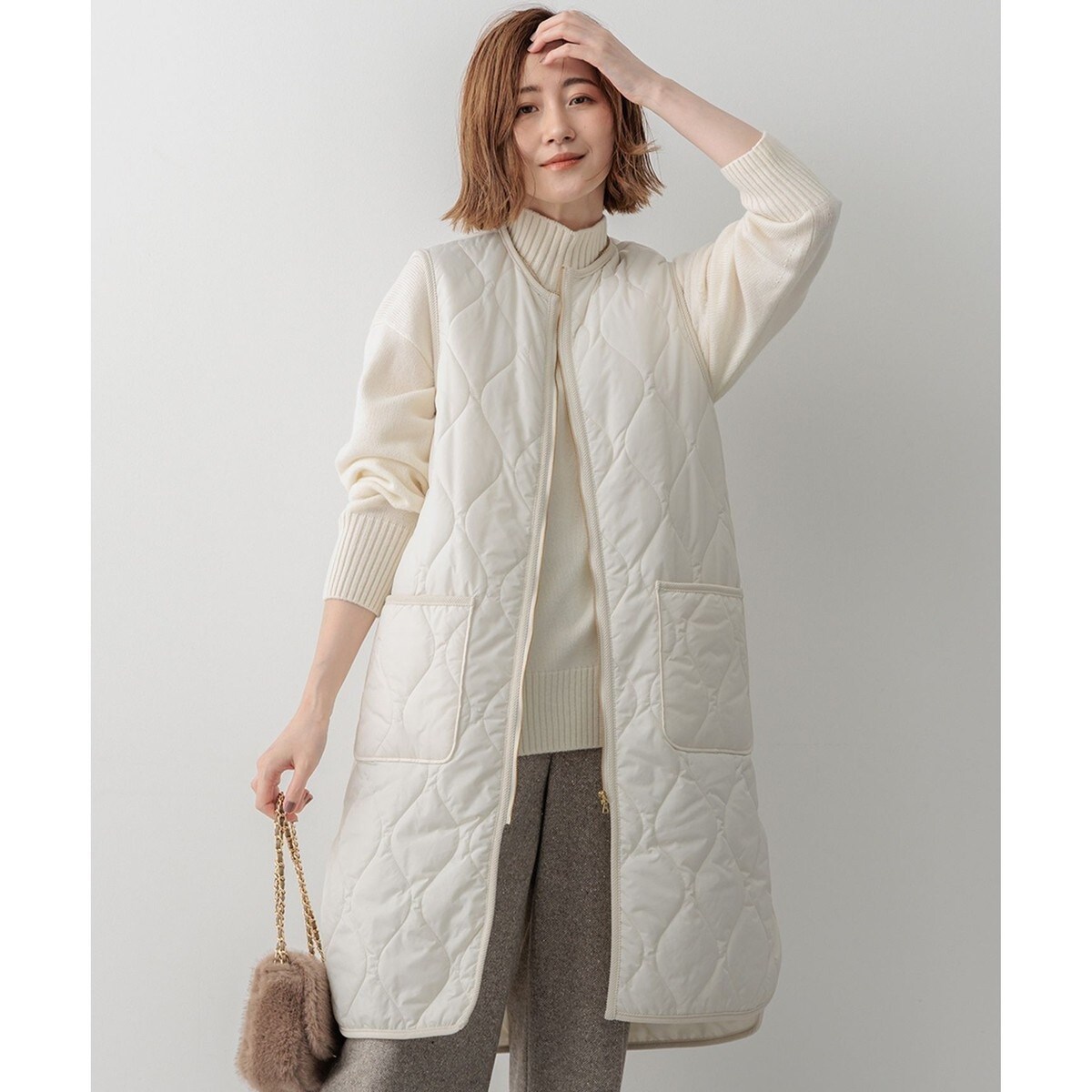 ウールリバー フード付き ミドル丈コート | 23区(23KU) | マルイウェブ