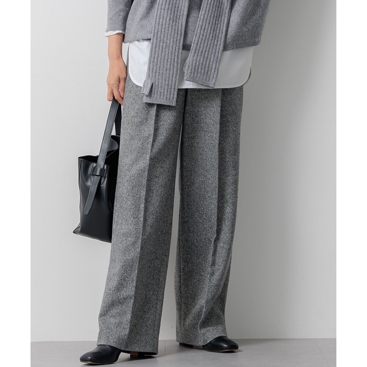 シルクネップヘリンボーン ワイドパンツ | 23区(23KU) | マルイウェブ