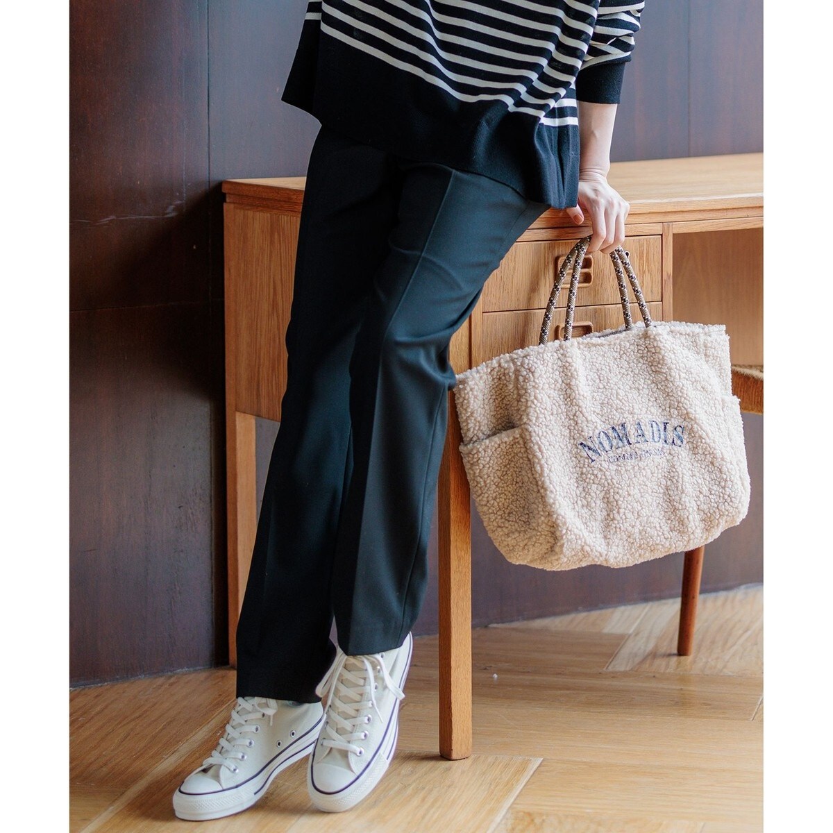 Oggi2月号掲載/洗える】ウォームストレッチ テーパード パンツ | 23区