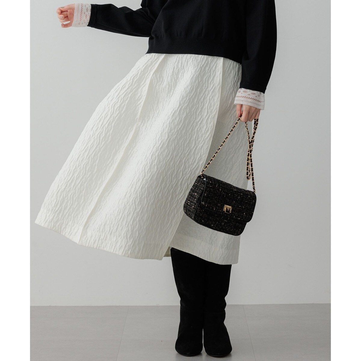 洗える】エクラジャカード コクーン スカート | 23区(23KU) | マルイ