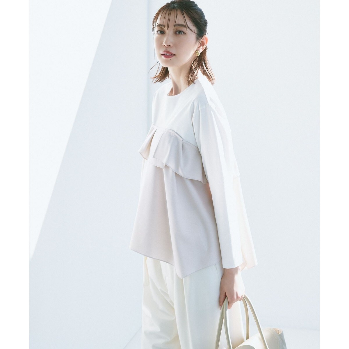 23区Lサイズ オーガンジービスチェコンビ カットソー 23区｜【WEB&一部店舗限定カラーあり】オーガンジービスチェ