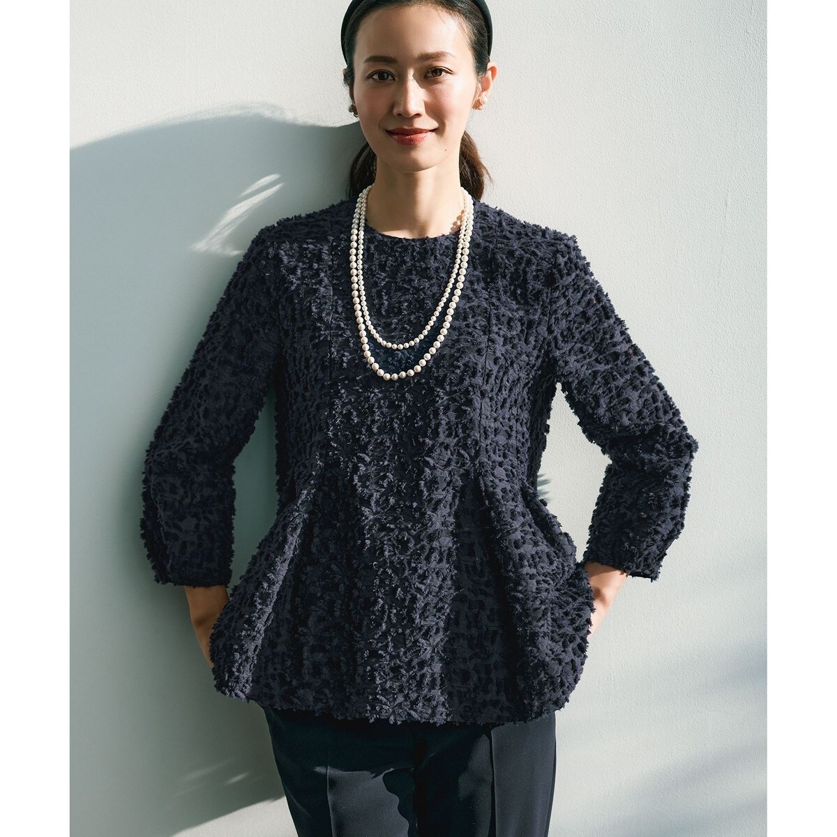 VERYコラボ】ボタニカル カットジャカード ブラウス | 23区(23KU