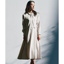 【VERYコラボ】トリアセダブルジョーゼット つけ襟 ボウタイワンピース
