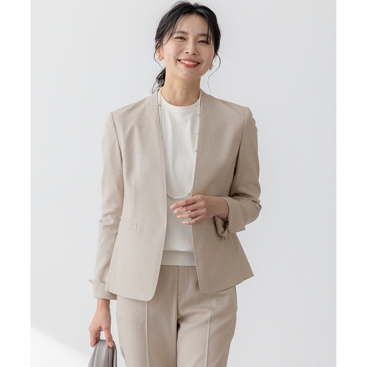 【新品未使用】Spick & Span ループヤーンツイードジャケット ループヤーンツイードジャケット（ノーカラージャケット）｜Spick and