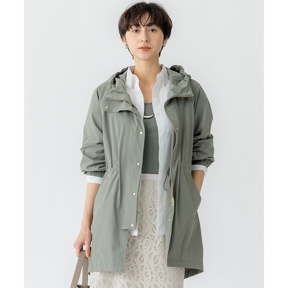 撥水加工】ナイロン2WAYストレッチ ロングアウター | 23区(23KU