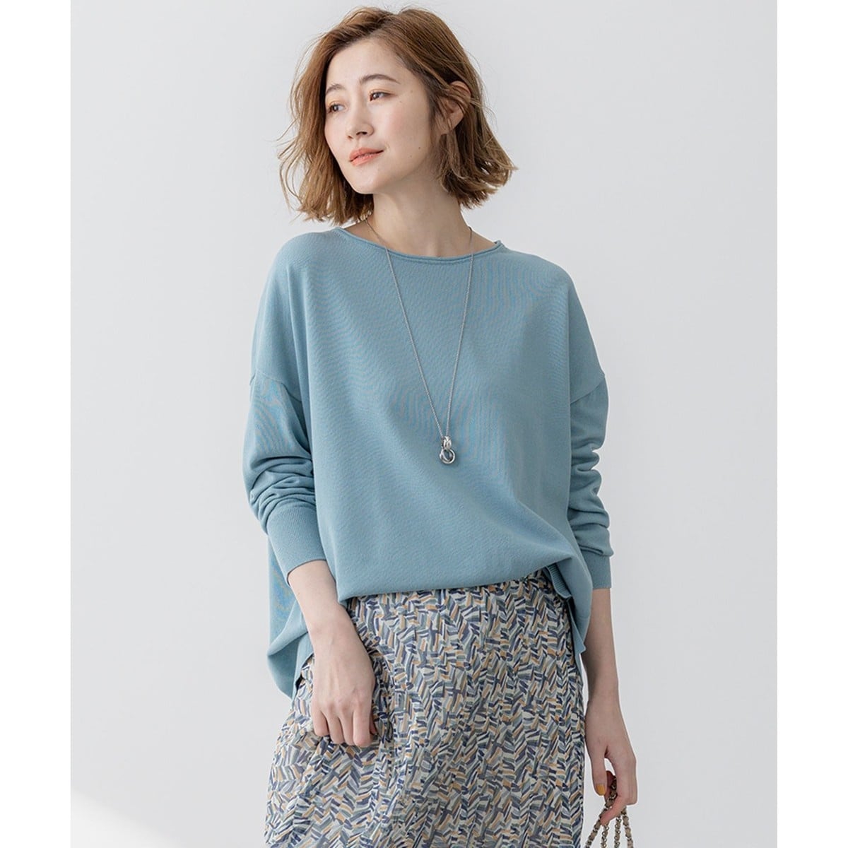 25SS✨新品タグ 23区 【洗える】コットンアセテート オーバーサイズ ニット 洗える】コットンアセテート オーバーサイズ ニット / 23区