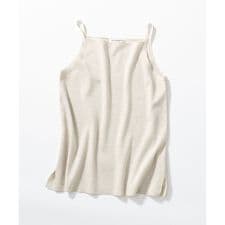 【洗える】シャイニーシアー ニット キャミソール