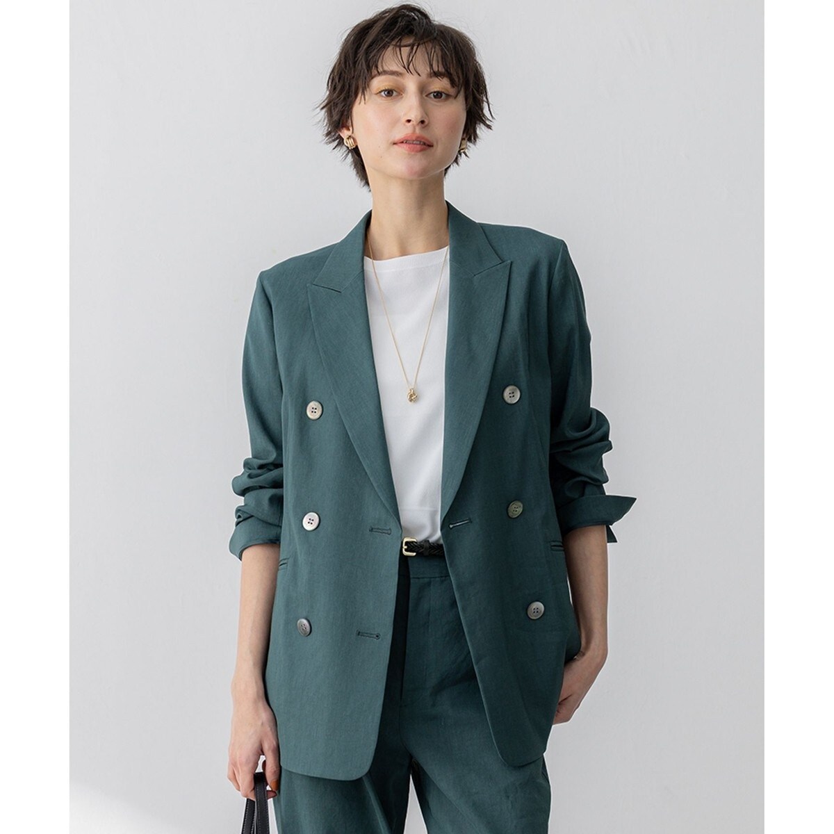 美品✨アルアバイル リオペルカラーチェックダブルジャケット 2 リオペルカラーチェックダブルジャケット | アルアバイル