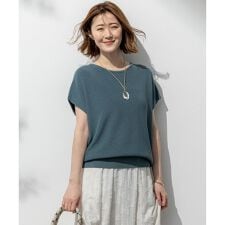 【洗える】コットンアセテート オーバーサイズ ニット