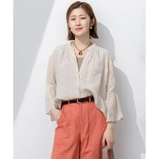 【洗える】LIBECO タックスリーブ シャツ