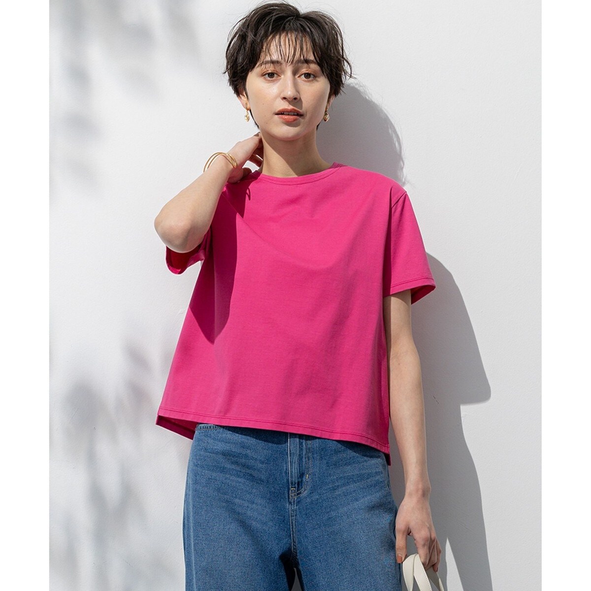 今期【洗える】ハイエンド クルーネック Tシャツ 洗える】ハイエンド クルーネック Tシャツ | 23区(23KU