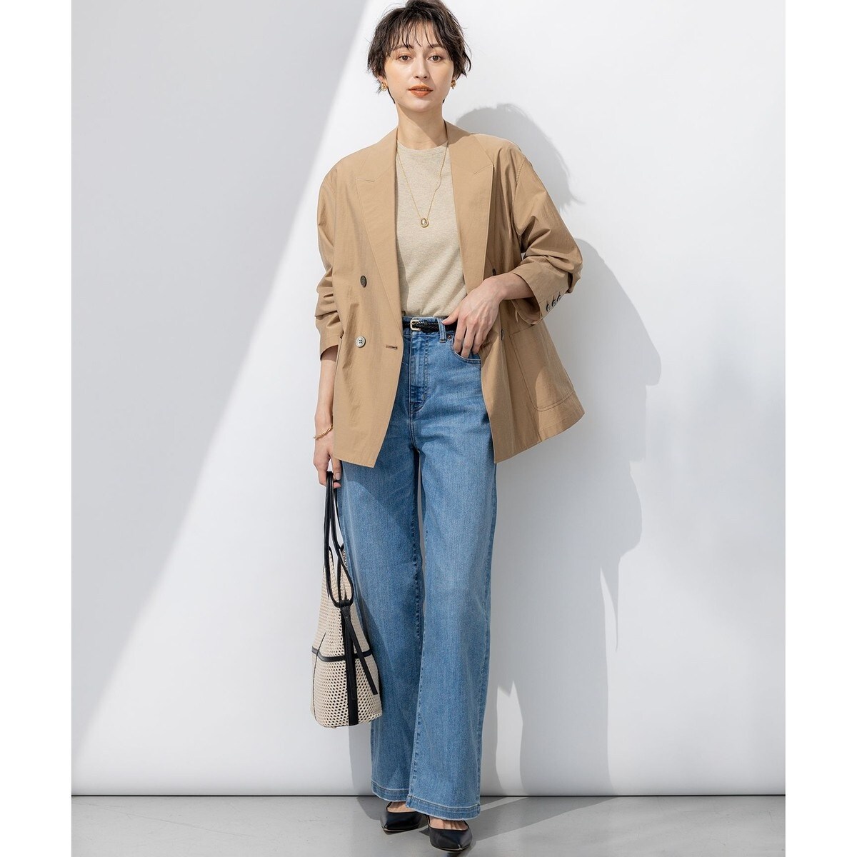 【接触冷感】23区DENIM サマー ストレート ワイド パンツ