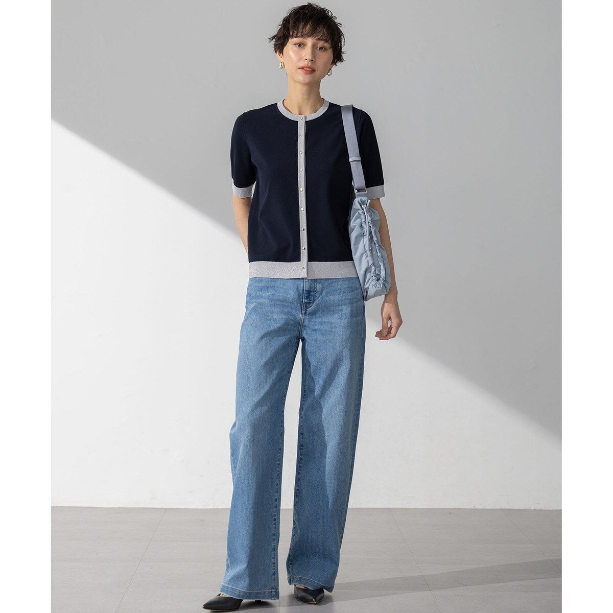 【接触冷感】23区DENIM サマー ストレート ワイド パンツ