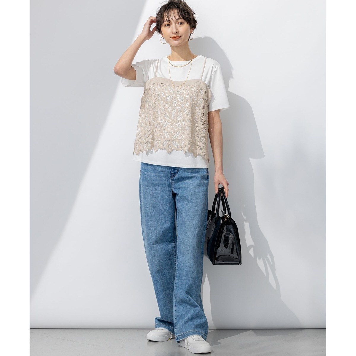 【接触冷感】23区DENIM サマー ストレート ワイド パンツ