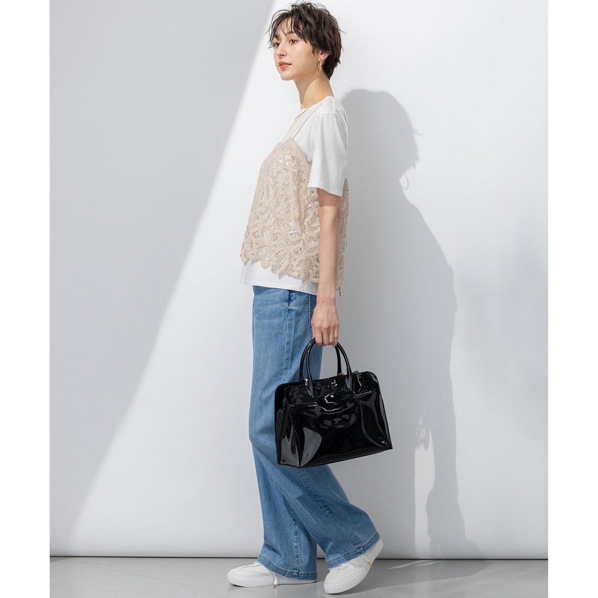 【接触冷感】23区DENIM サマー ストレート ワイド パンツ