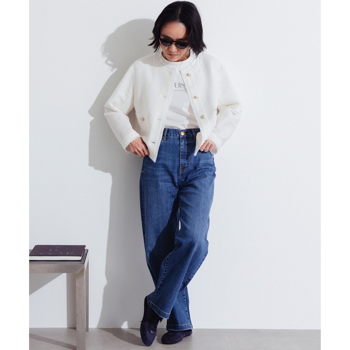 【接触冷感】23区DENIM サマー ストレート ワイド パンツ