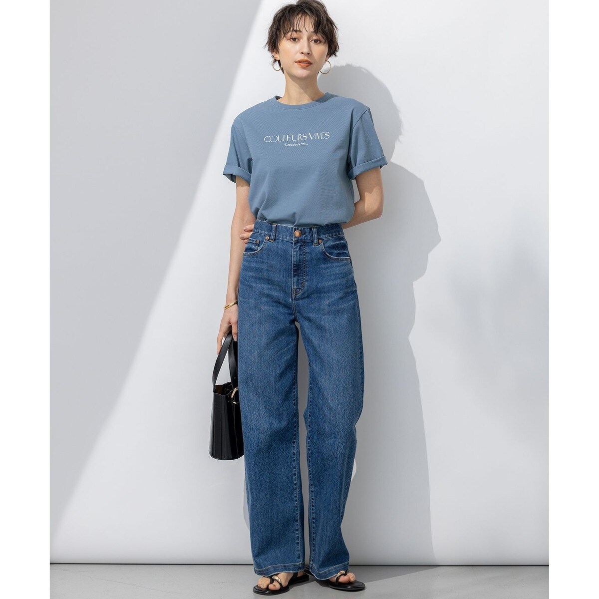 【接触冷感】23区DENIM サマー ストレート ワイド パンツ