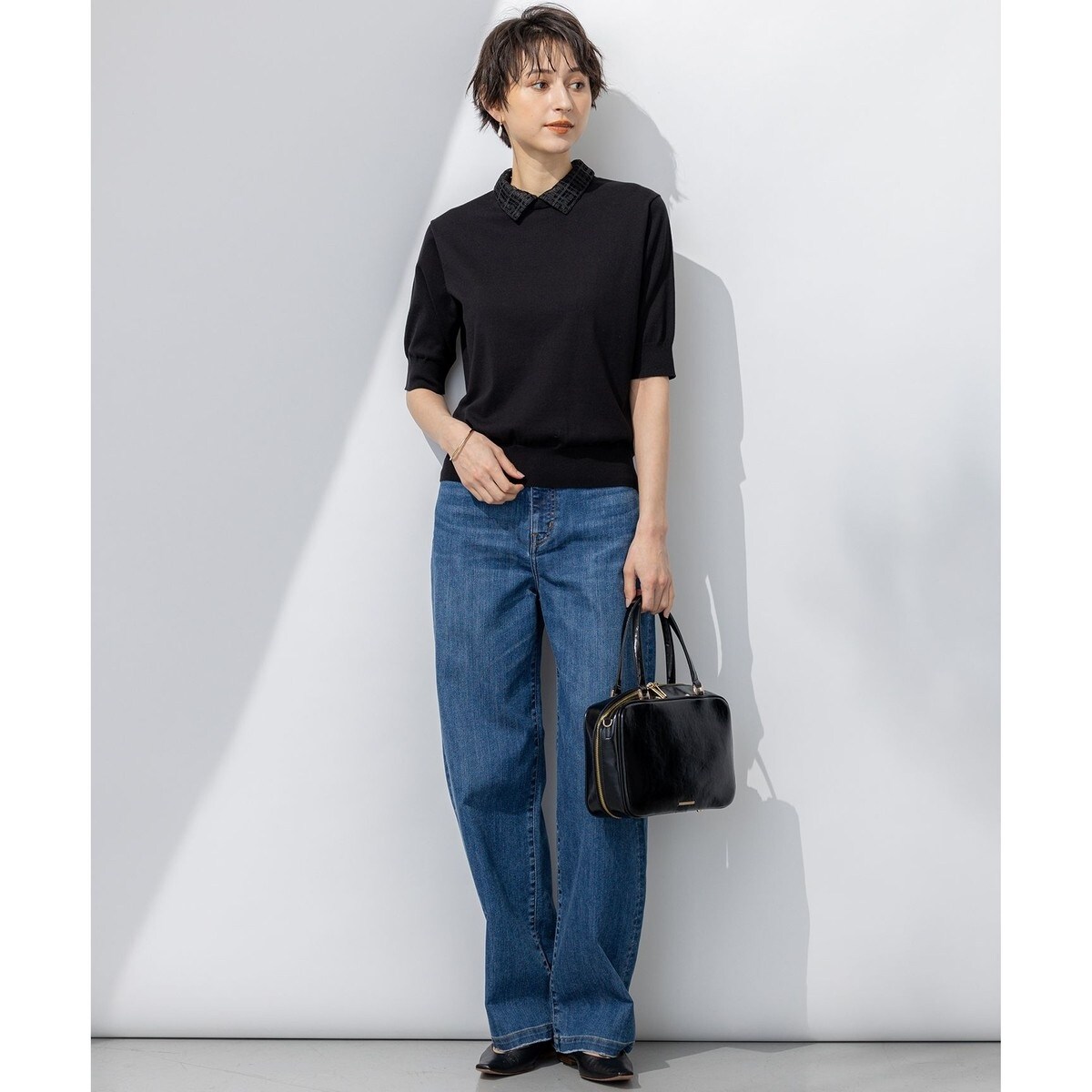 【接触冷感】23区DENIM サマー ストレート ワイド パンツ