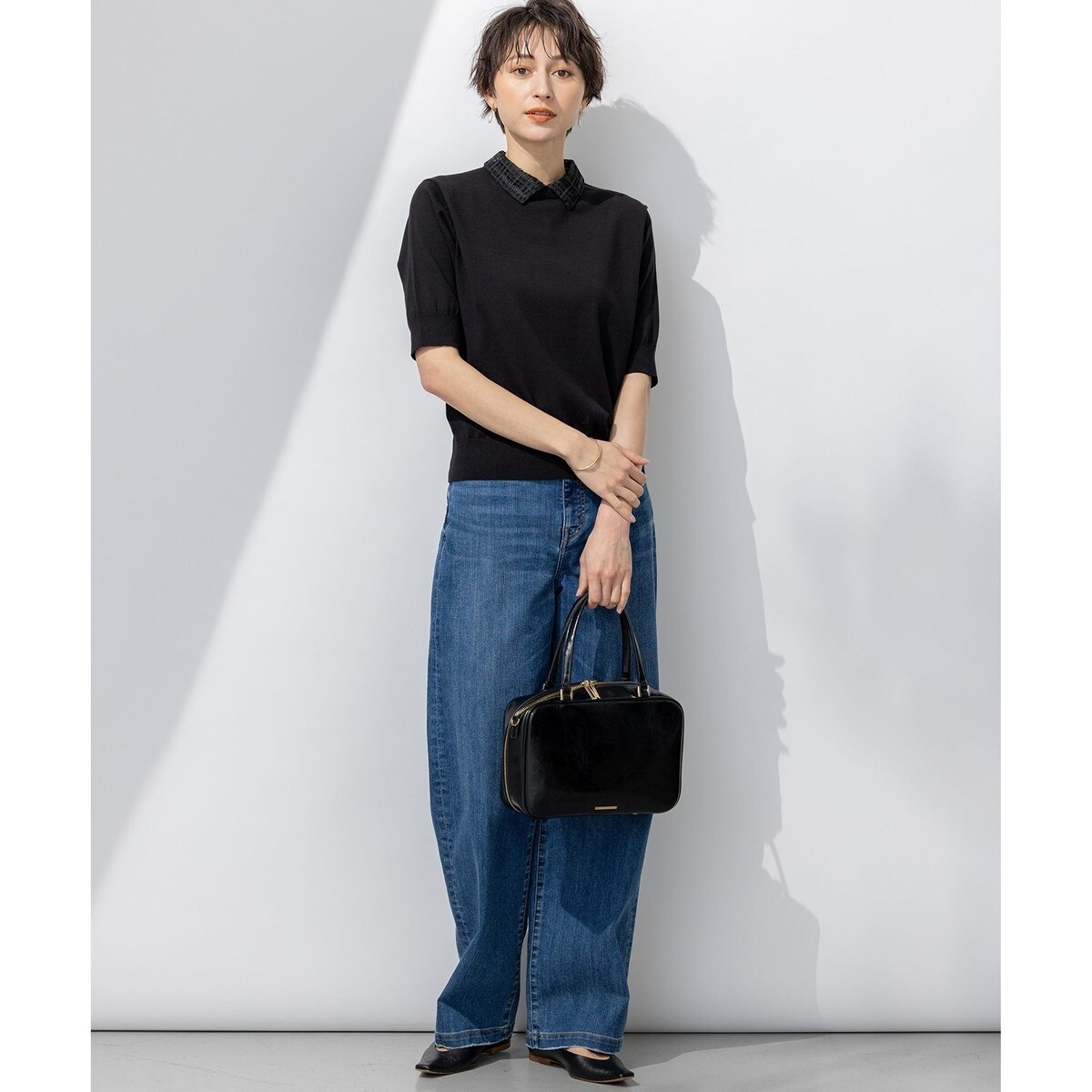 【接触冷感】23区DENIM サマー ストレート ワイド パンツ