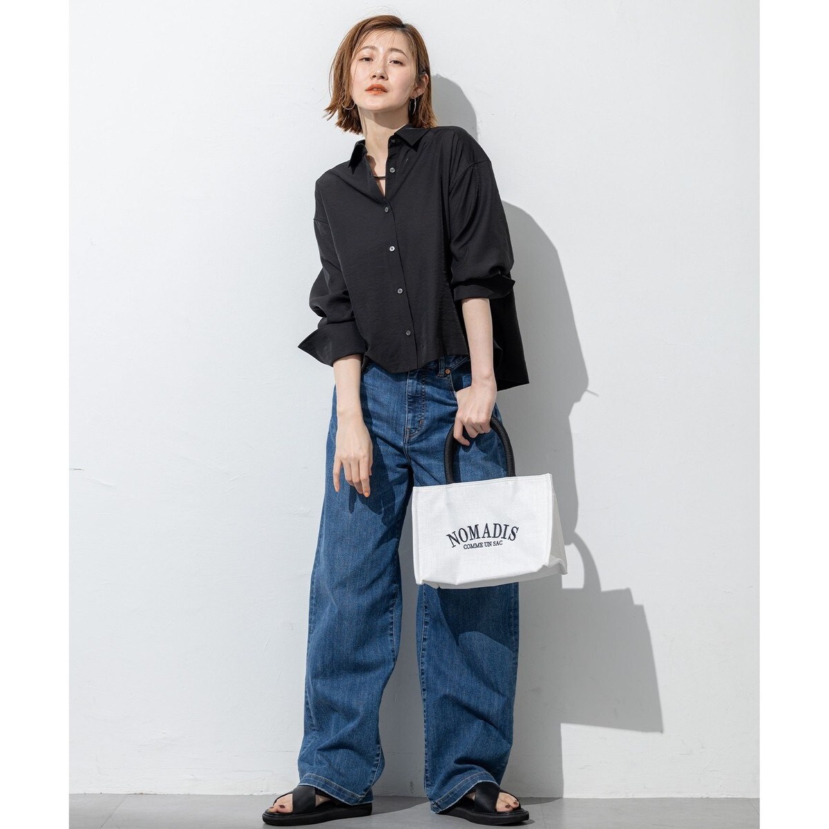 【接触冷感】23区DENIM サマー ストレート ワイド パンツ