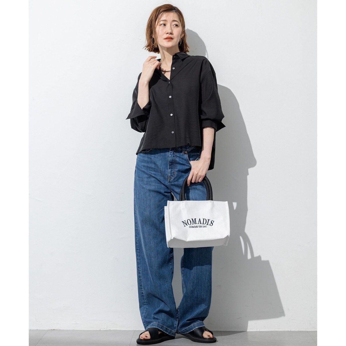 【接触冷感】23区DENIM サマー ストレート ワイド パンツ