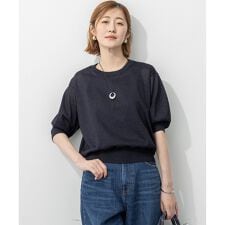 【洗える】オータムメタリック ラメ ニットT