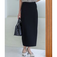 【洗える/吊り干しOK】ヴィスコースストレッチ タイトスカート