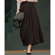 【洗える】シアービエラ ギャザー スカート