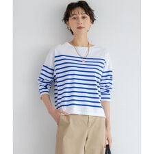 【洗える】Armor-lux パネルボーダー 長袖Tシャツ
