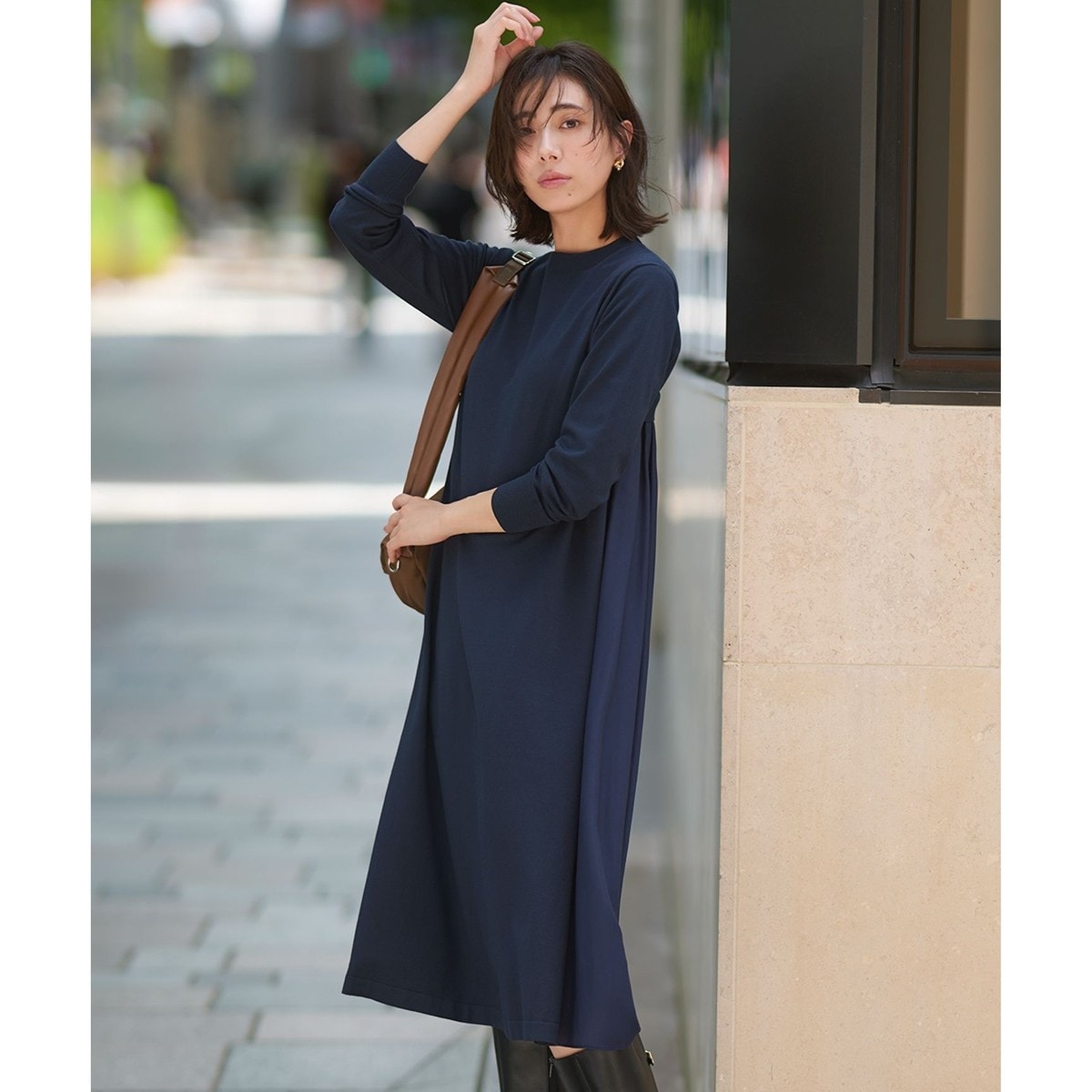 SLOW/一部店舗限定】ニットトータル Vネック ワンピース | 23区(23KU